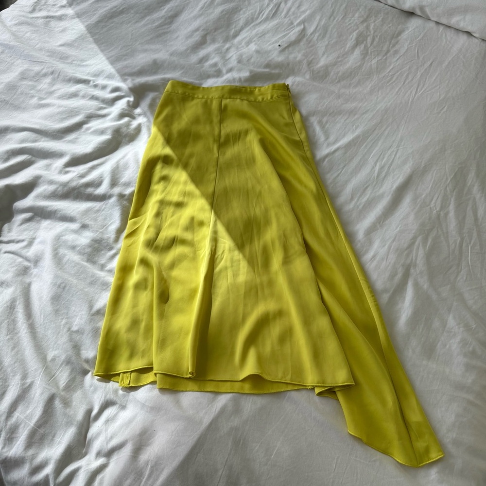 Urban Outfitters Vibrant Yellow Satin Skirt